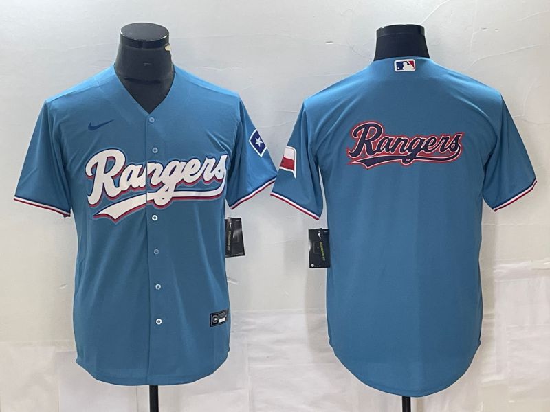 Men Texas Rangers Blank Light Blue Game Nike 2023 MLB Jersey style 4->texas rangers->MLB Jersey